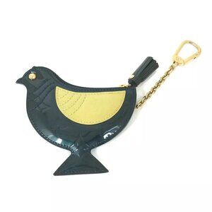 LOUIS VUITTON M91405 MonogramVernis Pochette Oiseau Wallet Keyring coin purs